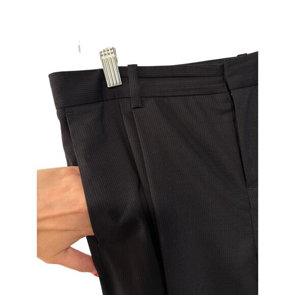 NEW! Nili Lotan 8 Wool Pinstripe Chelsea Pants $595 High Waist Straight Leg Navy - Picture 9 of 11